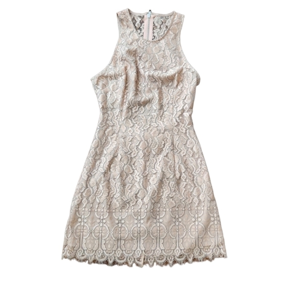 NBD Revolve Brianna Lace Blush Pink and Black Mini Dress - Picture 3 of 6